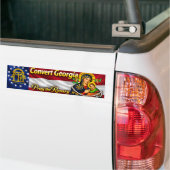 Converteer Georgia bumpersticker (Op Truck)