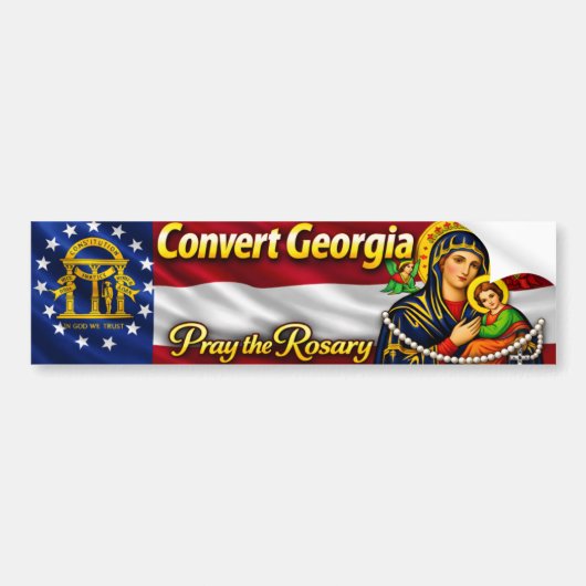 Converteer Georgia bumpersticker (Voorkant)