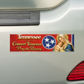 Converteer Tennessee Bid de Rozenkrans Bumpersticker (Op auto)