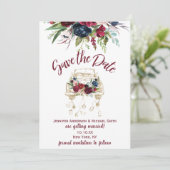 converteerbaar Bourgogne Roos Sla de datum op Save The Date (Staand voorkant)