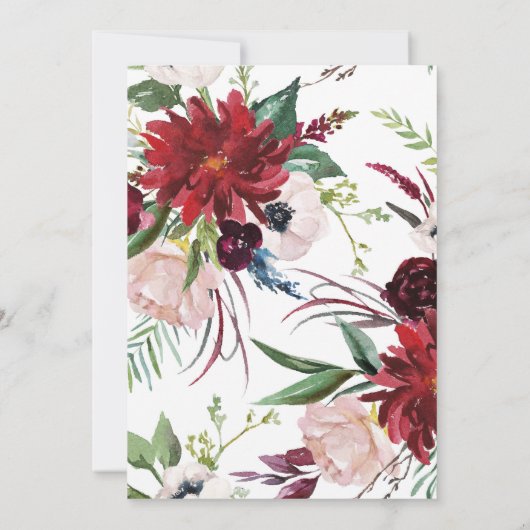  converteerbaar Bourgogne Roos Sla de datum op Save The Date (Achterkant)