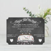  Converteerbaar Chalkboard Post Wedding Invite Kaart (Staand voorkant)