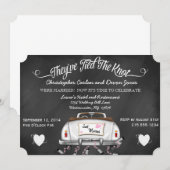 Converteerbaar Chalkboard Post Wedding Invite Kaart (Voorkant / Achterkant)