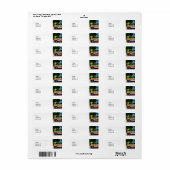 Converteerbaar rood en wit etiket (Full Sheet)