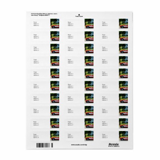 Converteerbaar rood en wit etiket (Full Sheet)