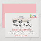 Converteerbare verjaardagsrit op uitnodiging (Voorkant / Achterkant)