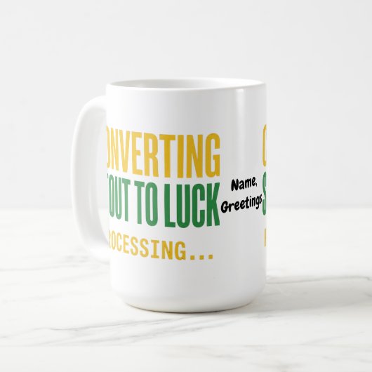 Converting Stout to Luck Processing Grappig Koffiemok (Voorkant links)
