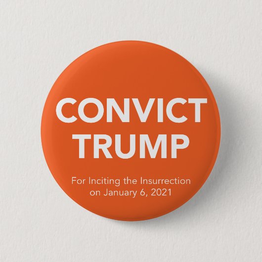 CONVICT? TRUMP-Button Ronde Button 5,7 Cm (Voorkant)