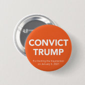 CONVICT? TRUMP-Button Ronde Button 5,7 Cm (Voorkant /achterkant)