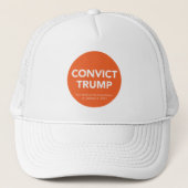 CONVICT? TRUMP-Pet (wit) Trucker Pet (Voorkant)