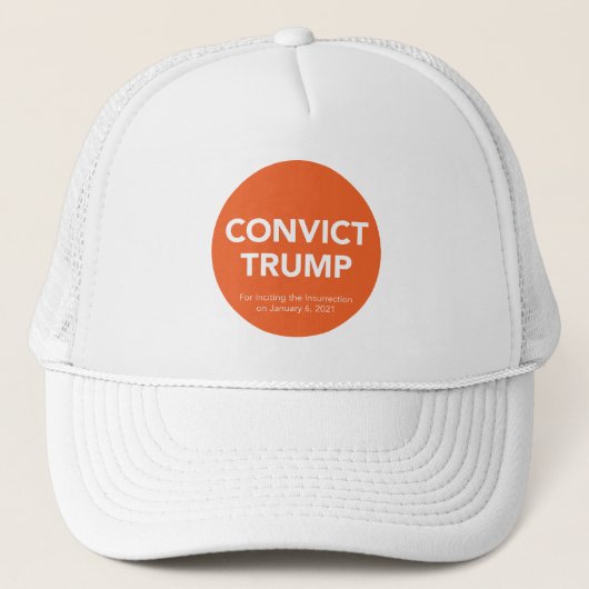 CONVICT? TRUMP-Pet (wit) Trucker Pet (Voorkant)