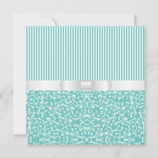 Convite Azul Tiffany Kaart (Achterkant)