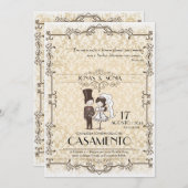 Convite Casamento Kaart (Voorkant / Achterkant)