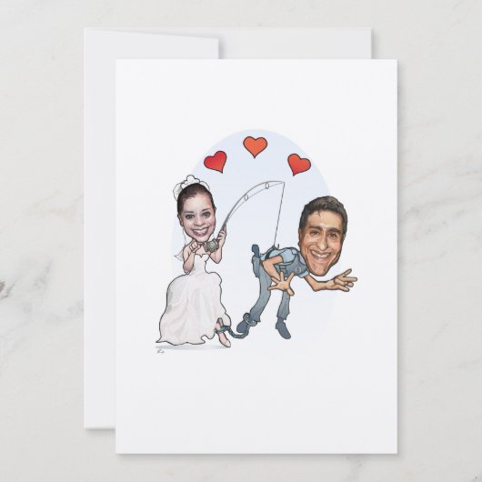 Convite com Caricatura Kaart (Achterkant)