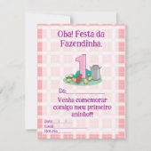 Convite de aniversario fazendinha kaart (Voorkant)