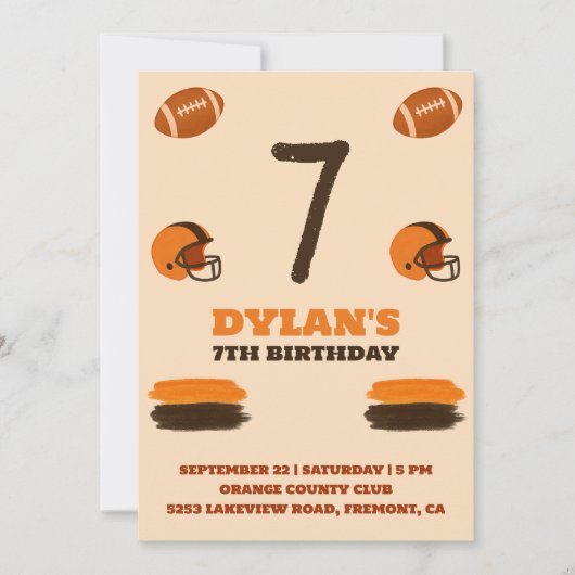 Convite de aniversário Futebol Kaart (Voorkant)