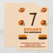 Convite de aniversário Futebol Kaart (Voorkant / Achterkant)