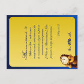 Convite de Aniversário Infantil da Bela e a Fera Uitnodiging Briefkaart (Achterkant)