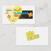 Convite de aniversario informatiekaartje (Voorkant / Achterkant)