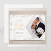 Convite de casamento- designer moderno, elegante. kaart (Voorkant / Achterkant)