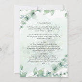 Convite de Casamento Folhas Verdes Portugees Kaart (Achterkant)