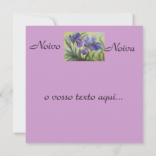 convite de casamento kaart (Achterkant)