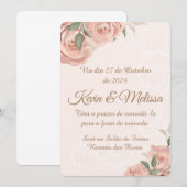 Convite de Noivado Kaart (Voorkant / Achterkant)