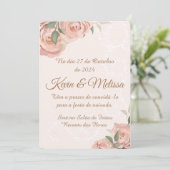 Convite de Noivado Kaart (Staand voorkant)