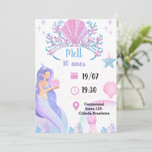 Convite de seria kaart (Staand voorkant)