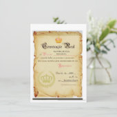 convites de casamento kaart (Staand voorkant)