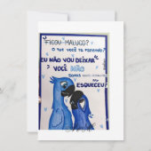 convites de casamento kaart (Achterkant)
