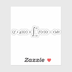Convolutieproduct met twee functies sticker