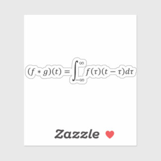 Convolutieproduct met twee functies sticker