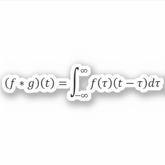 Convolutieproduct met twee functies sticker (Voorkant)