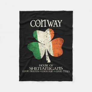 Conway Achternaam Familie Ierland Ierse Huis Van H Fleece Deken