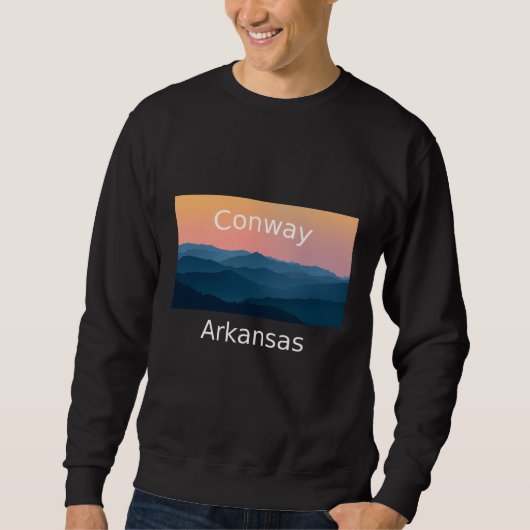 Conway Arkansas Berg zonsondergang thuisstad Trui (Voorkant)