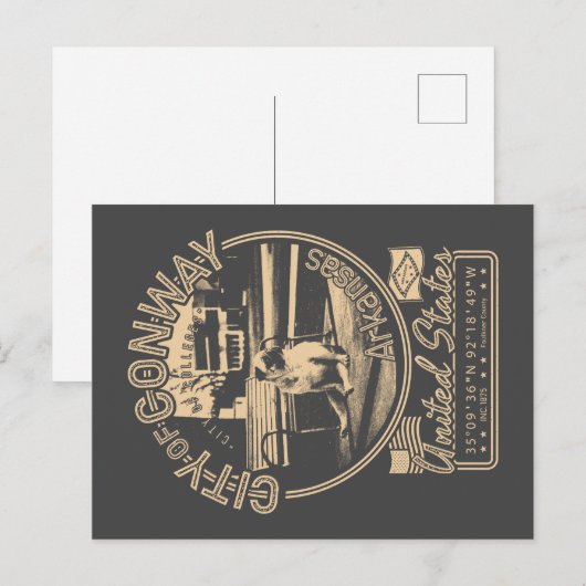 CONWAY ARKANSAS - STAD CONWAY BRIEFKAART (Voorkant / Achterkant)