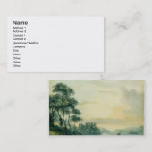 Conway Castle, 1789 (m/c op papier) Visitekaartje (Voorkant / Achterkant)