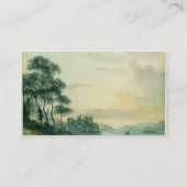 Conway Castle, 1789 (m/c op papier) Visitekaartje (Achterkant)