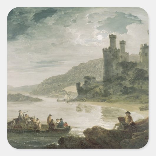 Conway Castle, 1794 Vierkante Sticker (Voorkant)