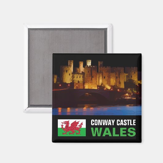 CONWAY CASTLE, WALES MAGNEET (Voorkant / Achterkant)