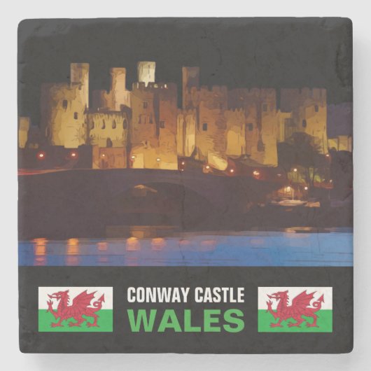 CONWAY CASTLE, WALES STENEN ONDERZETTER (Voorkant)
