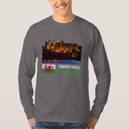 CONWAY CASTLE, WALES T-SHIRT (Voorkant)