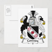 Conway Family Crest Briefkaart (Voorkant / Achterkant)