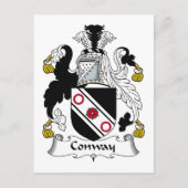 Conway Family Crest Briefkaart (Voorkant)