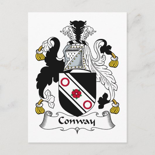 Conway Family Crest Briefkaart (Voorkant)