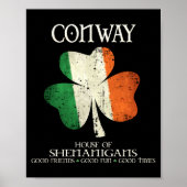 Conway Last Name Family Ireland Irish House Of She Poster (Voorkant)