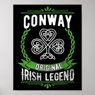 Conway naam shirt Ierse legende St. Patricks dag Poster