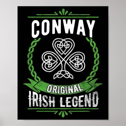 Conway naam shirt Ierse legende St. Patricks dag  Poster (Voorkant)