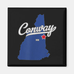 Conway New Hampshire Nh Kaart Magneet